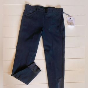 NWT SmartPak Piper Mid rise side zip breeches navy 30 L